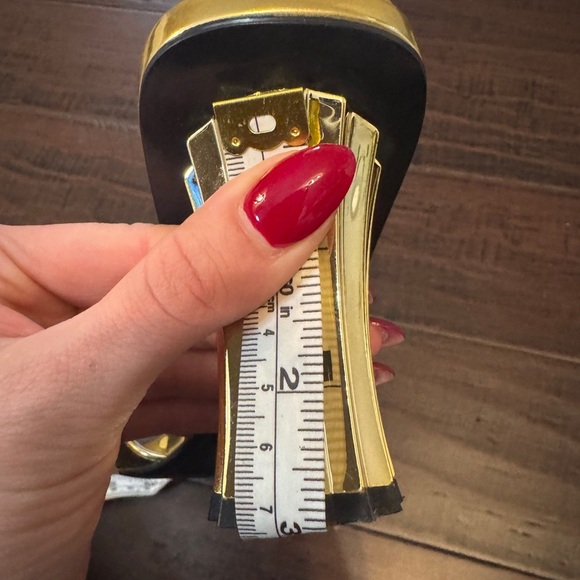 Zara gold heels party colorful open toed heels size 40 - Picture 2 of 8